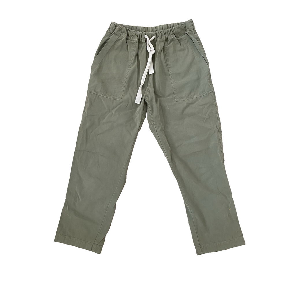 Bassike 100% Cotton Army Green Cargo Utility Pants 1 Made in Australia Casual